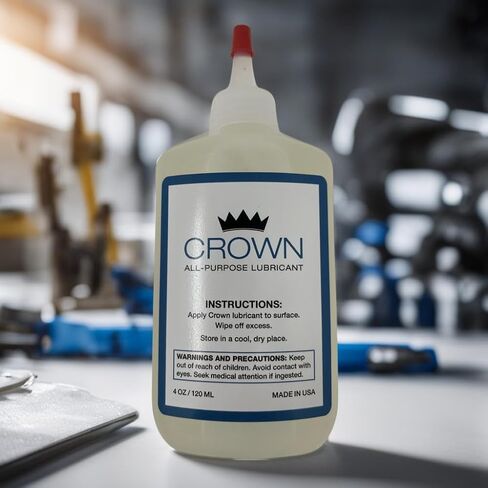 كراون تشحيم صناعي | يزيل مفصلات الأبواب التي تصدر صوت صرير | زيت تشحيم باب المرآب المثالي | مواد تشحيم للأبواب المنزلقة، والأقفال، والأبواب، وسلاسل الدراجات، ومسارات النوافذ | زيت ماكينة الخياطة | قطارة 4oz in Kuwait