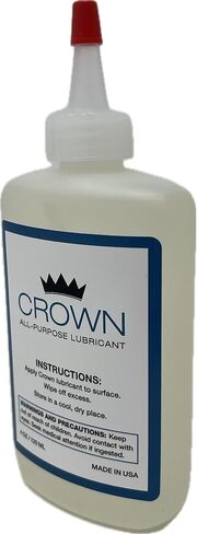 كراون تشحيم صناعي | يزيل مفصلات الأبواب التي تصدر صوت صرير | زيت تشحيم باب المرآب المثالي | مواد تشحيم للأبواب المنزلقة، والأقفال، والأبواب، وسلاسل الدراجات، ومسارات النوافذ | زيت ماكينة الخياطة | قطارة 4oz in Kuwait
