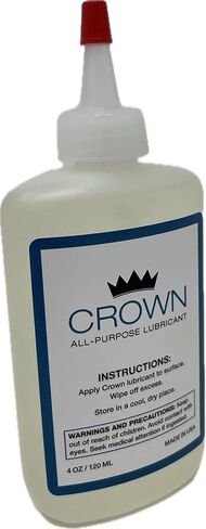 كراون تشحيم صناعي | يزيل مفصلات الأبواب التي تصدر صوت صرير | زيت تشحيم باب المرآب المثالي | مواد تشحيم للأبواب المنزلقة، والأقفال، والأبواب، وسلاسل الدراجات، ومسارات النوافذ | زيت ماكينة الخياطة | قطارة 4oz in Kuwait