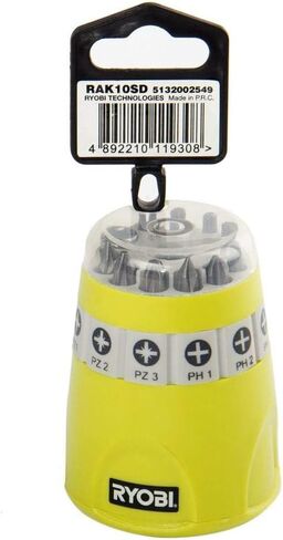 Ryobi RAK10SD Screwdriver Bit Set (10 Piece) (Pack of 2) in Saudi Arabia
