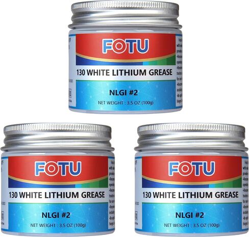 شحم الليثيوم الأبيض، مادة تشحيم ممتازة للشحوم البحرية، زيت ماكينة الخياطة، شحم باب المرآب أكثر متانة من رذاذ تشحيم باب المرآب - علبة فرشاة علوية سعة 2.8 أونصة in Kuwait