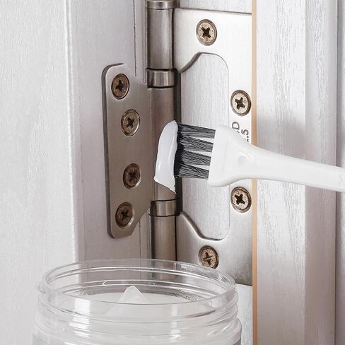 شحم الليثيوم الأبيض، مادة تشحيم ممتازة للشحوم البحرية، زيت ماكينة الخياطة، شحم باب المرآب أكثر متانة من رذاذ تشحيم باب المرآب - علبة فرشاة علوية سعة 2.8 أونصة in Kuwait