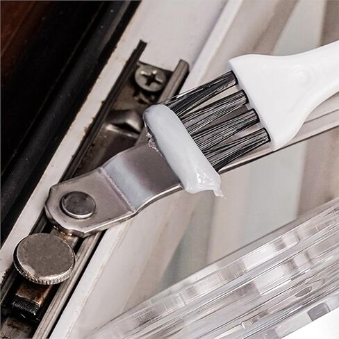 شحم الليثيوم الأبيض، مادة تشحيم ممتازة للشحوم البحرية، زيت ماكينة الخياطة، شحم باب المرآب أكثر متانة من رذاذ تشحيم باب المرآب - علبة فرشاة علوية سعة 2.8 أونصة in Kuwait