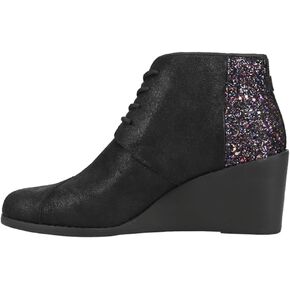 TOMS Womens Hyde Round Toe Casual Boots Ankle Mid Heel 2-3" - Black