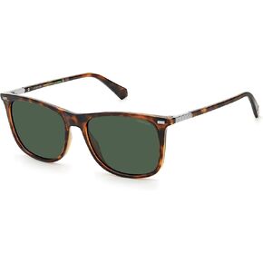 Polaroid Sunglasses Men's PLD 2109/S Rectangular Sunglasses, Havana/Polarized Green, 55mm,17mm