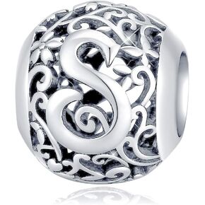 إلى الأبد الملكة رسالة الأبجدية سحر A-Z الأولي خرز تميمة 925 فضة رسالة دلايات لقلادة الأساور in Kuwait