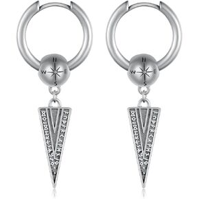 Viking Earrings Men 925 Sterling Silver Viking Hoop Earrings Norse Earrings Viking Jewelry for Men Women