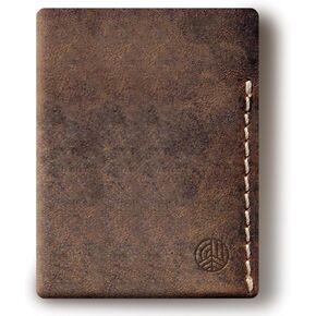 cloudfield Unisex Minimalist Leather Wallet - Thick Luxurious Leather with Sleek Design - Gift for Men and Women
