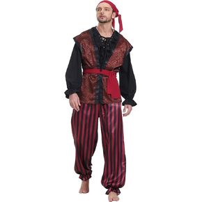 Men's Pirate Costume Adult Pirate Costumes Men Plus Size Pirate Outfit Mens