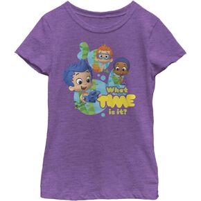 Nickelodeon Bubble Guppies What Time is It Girls Short Sleeve Tee Shirt