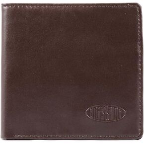 Big Skinny Men's World Leather Bi-Fold Slim Wallet with Zippered Pocket, Holds Up to 35 Cards