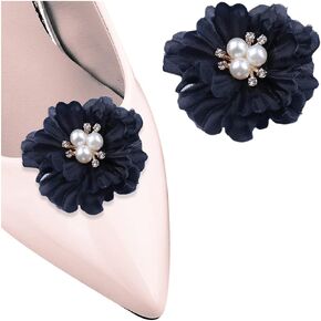 Pearls Flower Shoes Accessories Detachable Colorful Floral Shoe Decorations Clips Elegant Wedding Shoes Charms for Heels