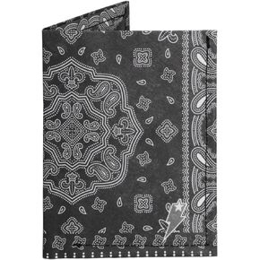 SUPERVEK Bandana Paisley Minimalist Front Pocket Tyvek Paper Slim Wallet for Men Women | Vegan Mighty Mens Thin Credit Card Holder Bifold EDC Wallets