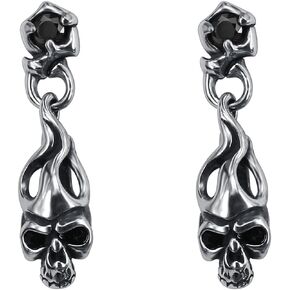 بارد الجمجمة الشيطان العظام انخفاض القرط ترصيع الجراحية الصلب كريستال استرخى أقراط للأذن الحساسة الرجال الصبي in Kuwait