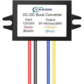 DC-DC 12V 24V to 9V 4A 36W Converter DC Voltage Reduction and stabilization Waterproof Voltage Reduction Module Suitable for Various 9V Equipment