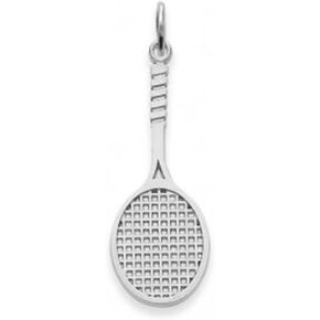 Fine 925 Sterling Silver Tennis Racquet Sports Charm Pendant