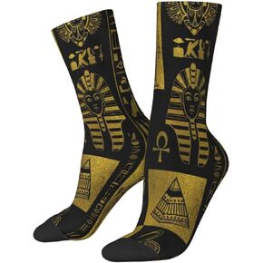 Thankar African Egyptian Culture Mid-Calf Boot Socks Soft Breathable Crew Socks Novelty Sport Athletic Socks For Women Men
