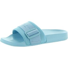 LONDON FOG Womens Skyden Sherpa Pool Slide Sandals Open Toe House Indoor Outdoor Shoes Sandals