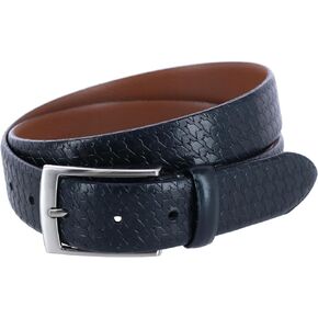 Trafalgar Watson Houndstooth Embossed 35mm Leather Belt
