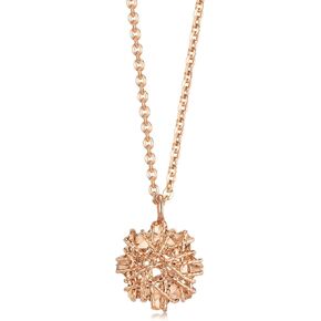 CHOW SANG SANG Delicate Gold 18K Rose Solid Gold Snowflake Necklace for Women and Girls 91599N | 17.7 Inches, (45 CM)