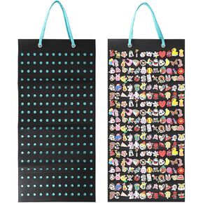 JUXYES Shoe Charms Organizer Wall Hanging Charms Collection Holder with 216 Holes, Portable Decorative Croc Shoe Charms Display Hanging Decoration Croc Charms Collection Storage Organizer