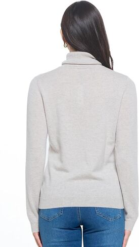 Women's 100% Cashmere Soft Long Sleeve Turtleneck Sweater in Saudi Arabia