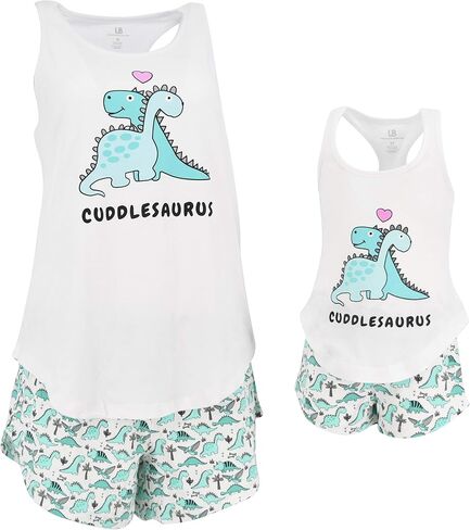 مجموعة ملابس قصيرة لعيد الحب من UB Cuddlesaurus Mommy and Me in Kuwait