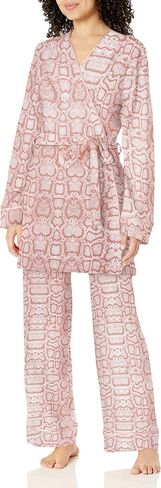 Cosabella Women's Bella Printed Curvy Cami, Robe & Pant Set in Saudi Arabia