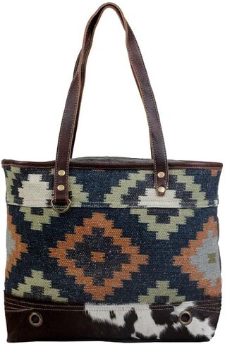 Myra Bag Go Trendy Tote Bag Upcycled Cotton & Leather S-2807 in Saudi Arabia