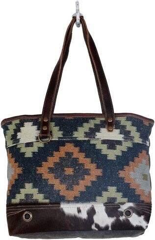 Myra Bag Go Trendy Tote Bag Upcycled Cotton & Leather S-2807 in Saudi Arabia