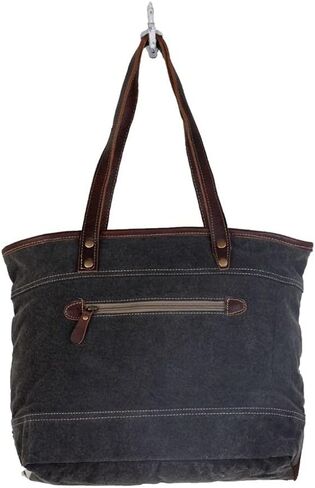 Myra Bag Go Trendy Tote Bag Upcycled Cotton & Leather S-2807 in Saudi Arabia