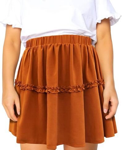 RITERA Plus Size Skirt for Women Elastic Mini Skirt A-Line with Side Hidden Zipper Casual Ladies Summer Skirt Stretchy XL-5XL in Saudi Arabia