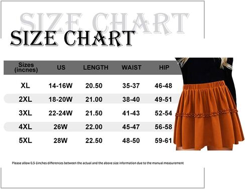 RITERA Plus Size Skirt for Women Elastic Mini Skirt A-Line with Side Hidden Zipper Casual Ladies Summer Skirt Stretchy XL-5XL in Saudi Arabia