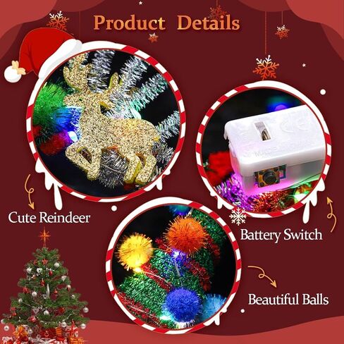 Coxiva تضيء عيد الميلاد عقال ستار الشعر الأطواق قرن الوعل هيرباند شجرة سانتا خوذة لعيد الميلاد عطلة تفضل الكبار الاطفال in Kuwait