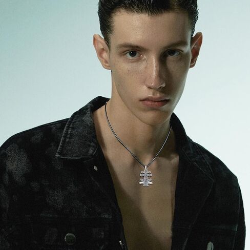 الصليب يسوع قلادة للرجال 925 فضة كارافاكا مزدوجة الصليب قلادة المسيحية تميمة مجوهرات الدينية هدايا للنساء in Kuwait