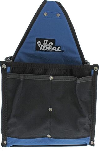 حقيبة أدوات كهربائية IDEAL 35-426 Journeyman - حقيبة أدوات متعددة الطبقات باللون الأسود/الأزرق مع حزام كتف قابل للإزالة، فتحة معززة، in Kuwait