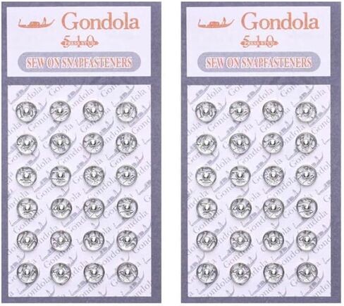 48Pcs Silver Metal Fastener Buttons Mini Sew-on Snap Buttons Press Studs Button Sewing Buttons for DIY Doll Clothes, Clothing Sewing Accessories (6mm) in Kuwait