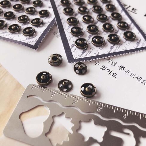 48Pcs Silver Metal Fastener Buttons Mini Sew-on Snap Buttons Press Studs Button Sewing Buttons for DIY Doll Clothes, Clothing Sewing Accessories (6mm) in Kuwait