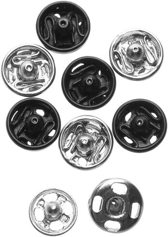 48Pcs Silver Metal Fastener Buttons Mini Sew-on Snap Buttons Press Studs Button Sewing Buttons for DIY Doll Clothes, Clothing Sewing Accessories (6mm) in Kuwait