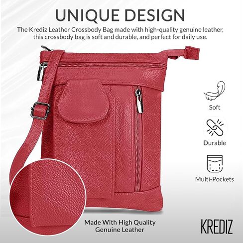 حقائب كروس جلدية للنساء من Krediz حقائب جانبية عصرية متعددة الجيوب للنساء - حقيبة كتف فائقة النعومة للنساء in Kuwait