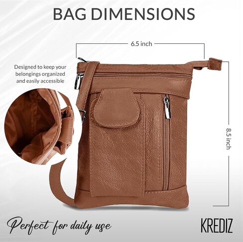 حقائب كروس جلدية للنساء من Krediz حقائب جانبية عصرية متعددة الجيوب للنساء - حقيبة كتف فائقة النعومة للنساء in Kuwait