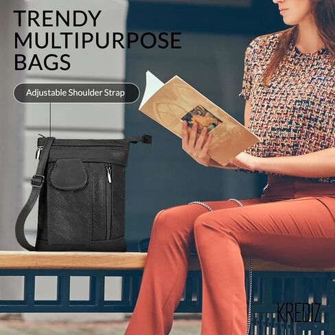 حقائب كروس جلدية للنساء من Krediz حقائب جانبية عصرية متعددة الجيوب للنساء - حقيبة كتف فائقة النعومة للنساء in Kuwait