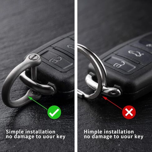 FEGVE حلقات المفاتيح مع تكبل المسمار 316 الفولاذ المقاوم للصدأ سلسلة مفاتيح معدنية حلقة لمفاتيح السيارة فوب، سلسلة مفاتيح السيارة للرجال in Kuwait