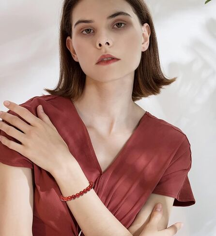 FIRAZIO 3 قطع 8 ملم أحجار كريمة شبه ثمينة مطرز أساور للنساء والرجال شفاء كريستال حجر سوار مطاطي دائري مطرز أساور للجنسين هدايا مجوهرات in Kuwait