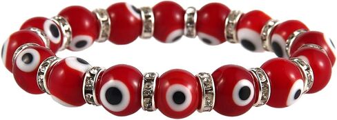 Pingyongchang Evil Eye Bracelet Charm Beaded Crystal Bracelets Jewelry Boho Protection Stretch Bracelets for Women Womens Strand Jewelry in Kuwait