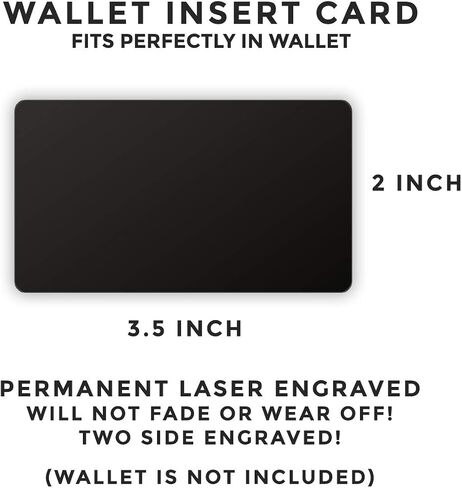 Engraved Stainless Steel Wallet Card Insert - Son Gift Idea from Mom - Unique Mini Love Note to Son from Mother - Graduation Gift (Black) in Saudi Arabia