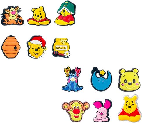 Cartoon Shoe Charms 35pcs Bear Shoe Charms for Clog Sandals Wristband Bracelets Cute Shoe Accessories for Women Girls Adult Party Favor in Saudi Arabia