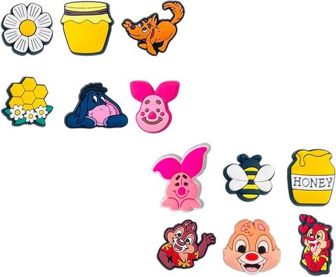 Cartoon Shoe Charms 35pcs Bear Shoe Charms for Clog Sandals Wristband Bracelets Cute Shoe Accessories for Women Girls Adult Party Favor in Saudi Arabia