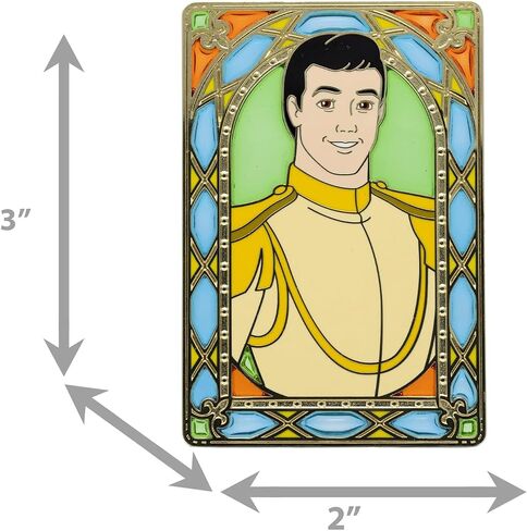 Disney Stained Glass 3" Collectible Pin Limited Edition 300 Cinderella Prince Charming in Saudi Arabia