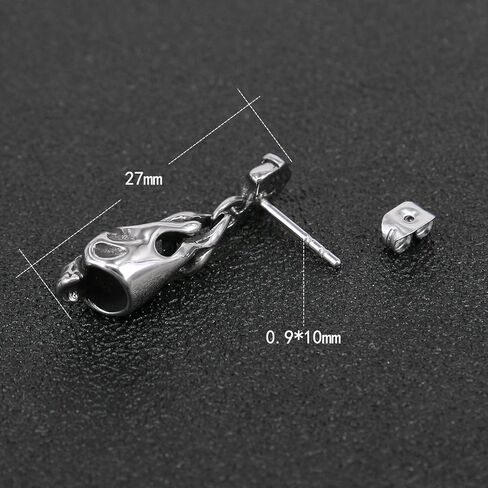 بارد الجمجمة الشيطان العظام انخفاض القرط ترصيع الجراحية الصلب كريستال استرخى أقراط للأذن الحساسة الرجال الصبي in Kuwait